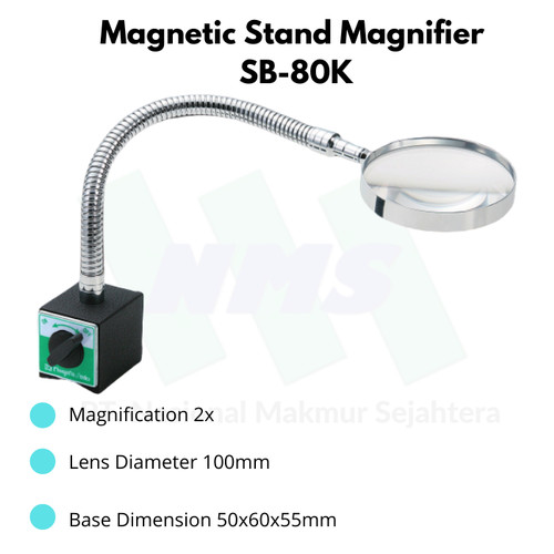 [EZM.1044043] Niigata Seiki Magnetic Stand Magnifier SB-80K Magnet
