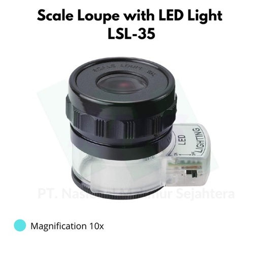 [EZM.1044044] Niigata Seiki Scale Loupe with LED Light LSL-35