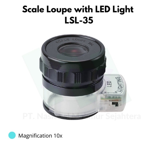 [EZM.1044044] Niigata Seiki Scale Loupe with LED Light LSL-35