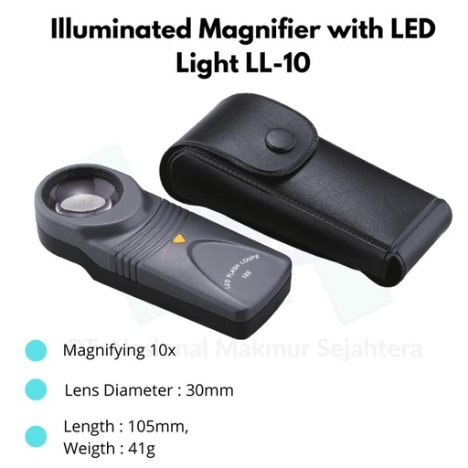 [EZM.1044047] Loupe Lup Kaca Pembesar Niigata seiki Illuminated Magnifier LED LL-10