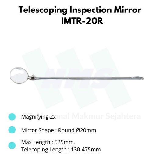 [EZM.1044052] Niigata Seiki Telescoping Magnifying Inspection Mirror IMTR-20R