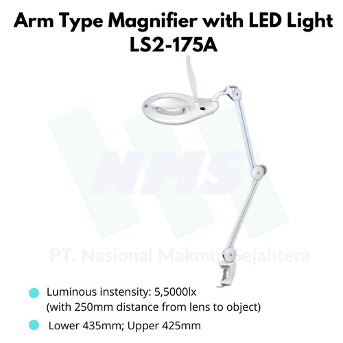 [EZM.1044059] Kaca Pembesar LED Niigata Seiki Arm Type Magnifier LED LS2-175A