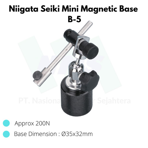 [EZM.1044107] Niigata Seiki Mini Magnetic Base B-5 Stand Magnet Dial Gauge indicator