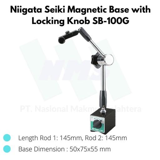 [EZM.1044112] Niigata Seiki Magnetic Base with Locking Knob SB-100G Stand Magnet
