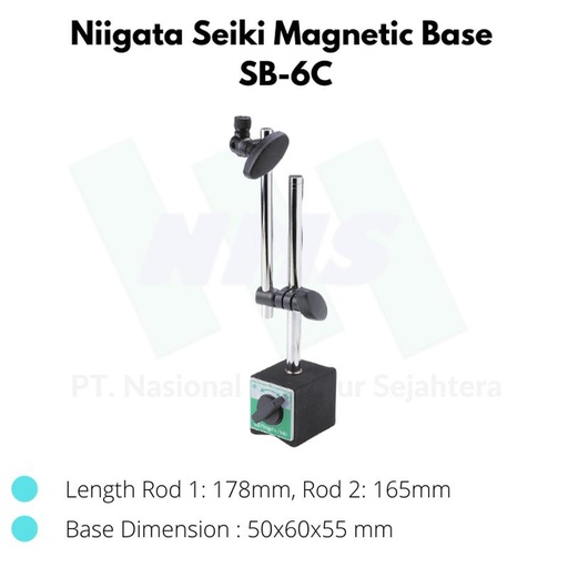 [EZM.1044116] Niigata Seiki Magnetic Base SB-6C Stand Magnet Dial Gauge Indicator