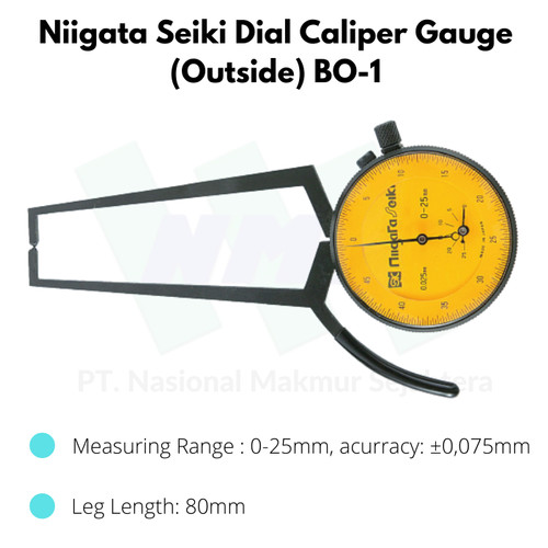 [EZM.1044123] Niigata Seiki Dial Caliper Gauge (Outside) BO-1
