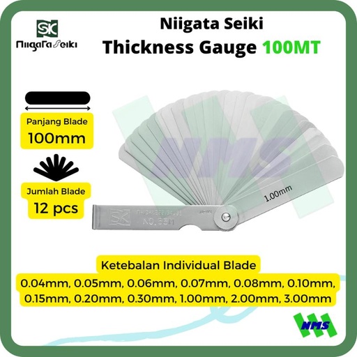 [EZM.1044177] Niigata Seiki Thickness Gauge 100MT Feeler Kipas