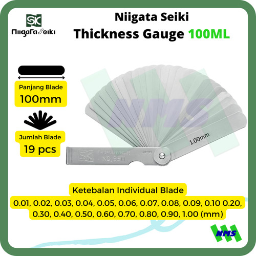 [EZM.1044178] Niigata Seiki Thickness Gauge 100ML Feeler Kipas