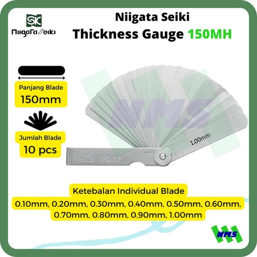 [EZM.1044179] Niigata Seiki Thickness Gauge 150MH Feeler Kipas