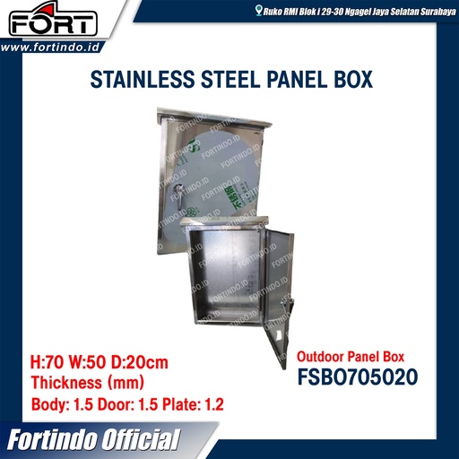 [EZM.1030557] Stainless Panel Box Outdoor FSBO705020 IP55 Merk FORT