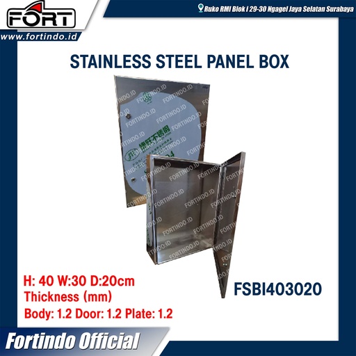 [EZM.1030568] Stainless Panel Box Indoor FSBI403020 IP55 Merk FORT