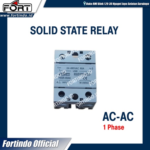 [EZM.1030829] FSSR-80AA 1 PHASE SOLID STATE RELAY AC-AC MERK FORT