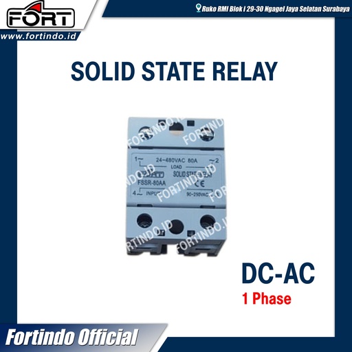 [EZM.1030907] FSSR-80DA 1PHASE 80A SOLID STATE RELAY DC-AC MERK FORT