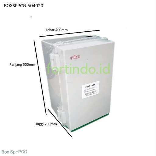 [EZM.1031732] BOX PANEL SP-PCG-504020 KLEM ABS IP66 50X40X20 CLAMP PLASTIK FORT