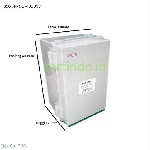 [EZM.1031733] BOX PANEL SP-PCG-403017 KLEM ABS IP66 40X30X17 CLAMP PLASTIK FORT