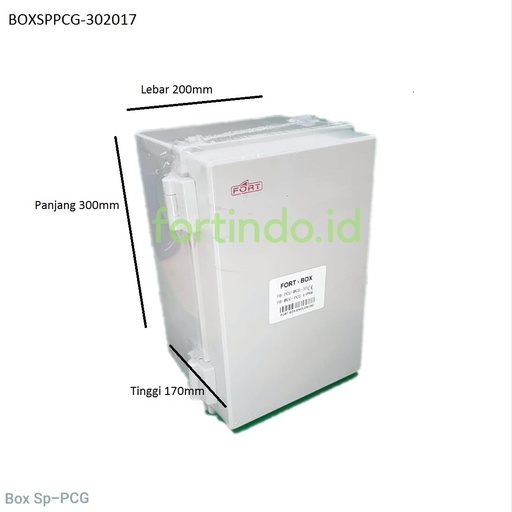 [EZM.1031734] BOX PANEL SP-PCG-302017 KLEM ABS IP66 30X20X17 CLAMP PLASTIK FORT