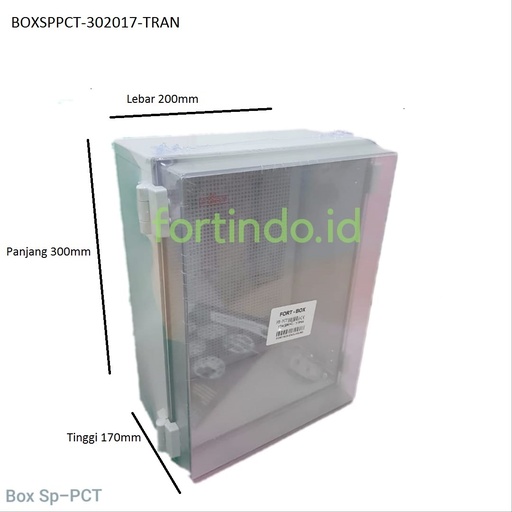 [EZM.1031738] BOX PANEL SP-PCT-302017 TRANSPARAN 30X20X17 PLASTIK ENCLOUSURE FORT