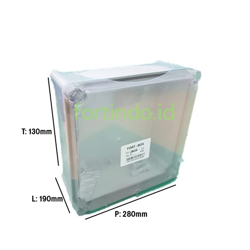 [EZM.1031752] BOX PANEL SCREW DS-AT-1928 280X190X130 TRANSPARAN ABS IP66 PLASTIK JUNCTION SWITCH FORT