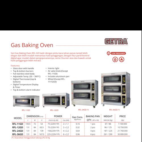 [EZM.7100142] GAS BAKING OVEN RFL 36 GD