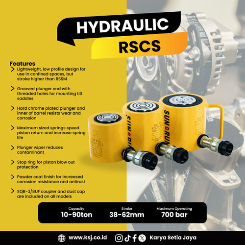 [EZO.1900081] Hydraulic Cylinder Model RSCS-201 Cap 20T Stroke 45mm 700bar Sun Run