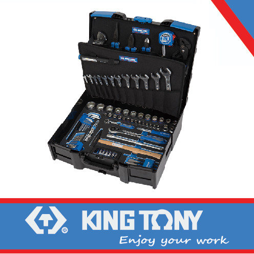 [EZM.8900121] 112PC COMBINATION TOOL BOX SET 1/4" & 1/2"DR - KING TONY 9052-002MRV