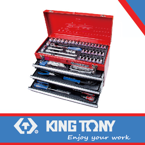 [EZM.8900122] 74PC TOOL CHEST SET 3 DRAWER - KING TONY 901-073MR