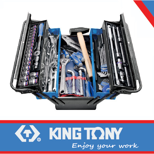[EZM.8900125] 103pc TOOL BOX SET 3 Section FOLD UP - KING TONY 9A05-103MR-KB