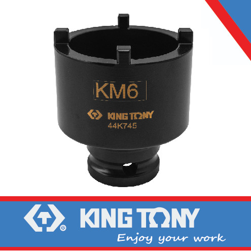 External KM Locknut Socket 1/2"DR EXTRA THIN - KING TONY 44K752M