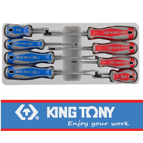 8PC SCREWDRIVER SET METRIC WITH METAL CASE PACK - KING TONY 33108MR