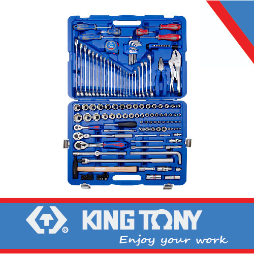[EZM.8900196] 143PC 1/4" & 3/8" & 1/2"DR COMBINATION SOCKET SET - KING TONY SC9543MR