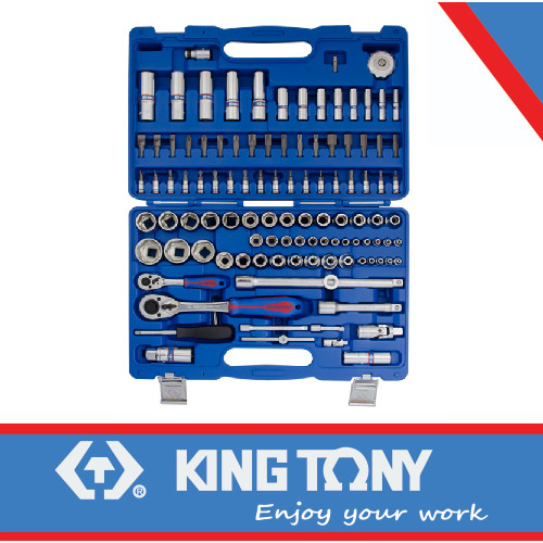 [EZM.8901227] 110PC 1/4" & 1/2"DR COMBINATION SOCKET SET 6PT - KING TONY SC7510MR