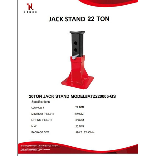 [EZM.8900338] JACK STAND 22 TON KENCO 1 PCS