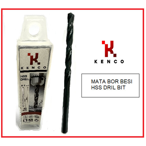 [EZM.8900347] 10 Pcs MATA BOR BESI HSS DRIL BIT KENCO 5MM - KCHSSD5