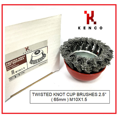 [EZM.8900368] TWISTED KNOT CUP BRUSHES 2.5”(65mm)M10X1.5 - KENCO KCCB2.5