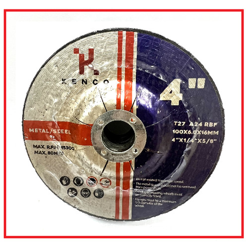 [EZM.8900369] depressed grinding disc for 4" 100X6X16mm - KCT27-100
