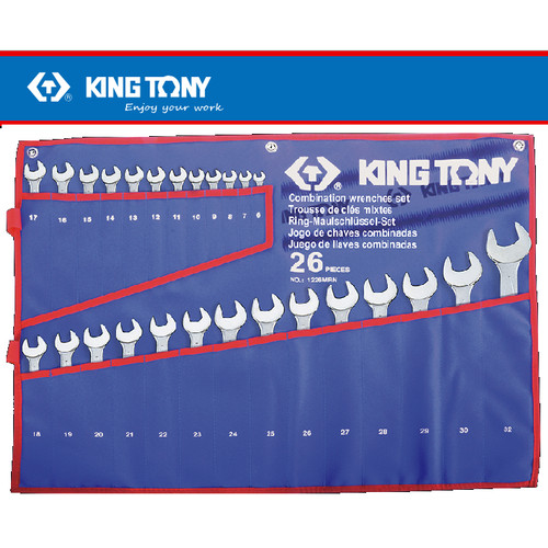 [EZM.8900691] KUNCI RING PAS MURAH 26PC COMBINATION WRENCH SET METRC KINGTONY01226MR
