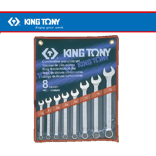 KUNCI RING PAS MURAH 8PC COMBINATION WRENCH SET METRC KINGTONY 01208MR