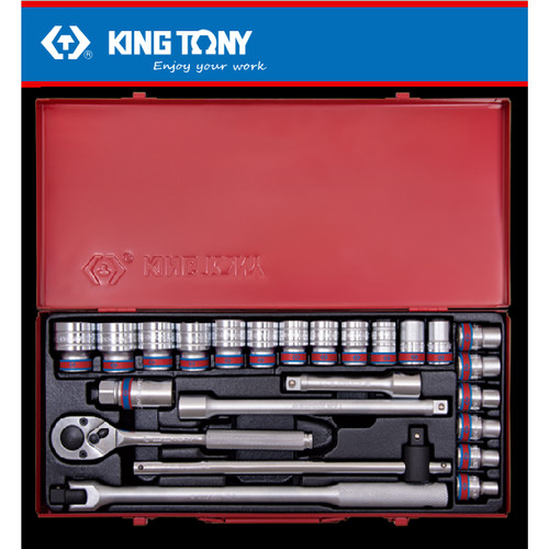 [EZM.8900821] KUNCI SOK SET 24PC 1/2"DR SOCKET SET 6PT SAE CHROME 04526SRC