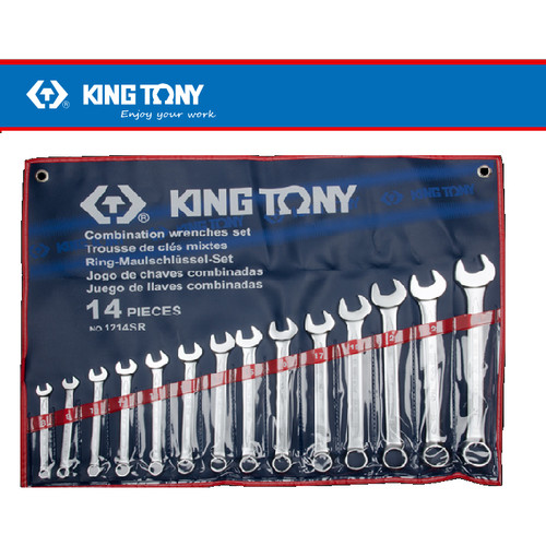 [EZM.8900823] 14pc KUNCI RING PAS Inchi / COMBINATION WRENCH SET SAE - KING TONY 1214SR
