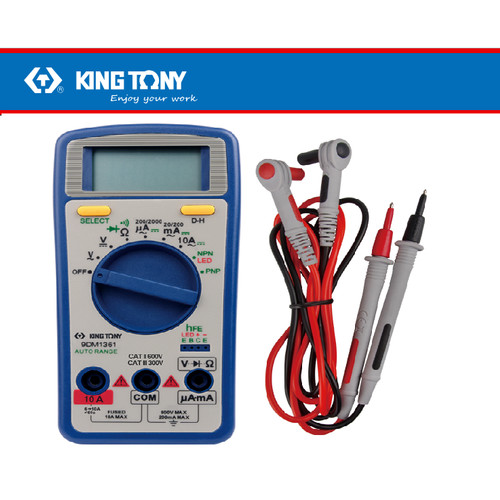 [EZM.8900838] MULTIMETER - DIGITAL MULTIMETER AC/DC 600V 10A - KING TONY - 09DM1361