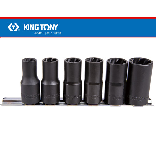 [EZM.8900847] DAMAGE NUT REMOVER 6 PC. SET SOCKET 1/2 "DR - KING TONY - 09TD036MR