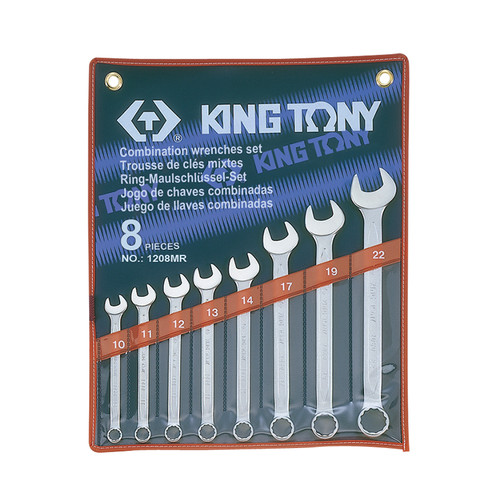 KUNCI RING PAS 8PC - COMBINATION WRENCH SET METRIC KING TONY 01208MR