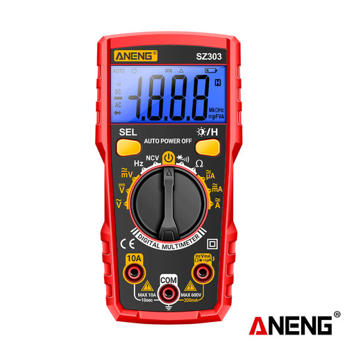 [EZR.2000081] Aneng SZ303 Multimeter 1999 Count Digital AC/DC Voltage Current Resistance Tester Tools