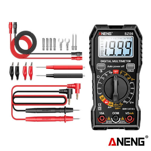 [EZR.2000084] Aneng SZ06 Pro Digital Multimeter Voltage Resistance Ohm Tester with LCD Backlight