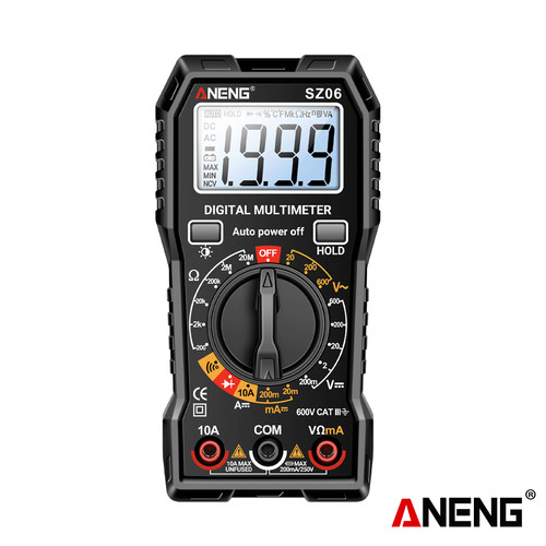 [EZR.2000085] Aneng SZ06 Digital Multimeter Voltage Resistance Ohm Tester with LCD Backlight