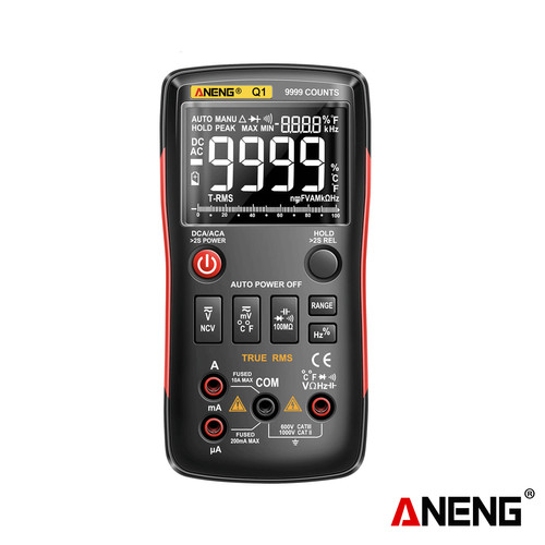 [EZR.2000102] Aneng Q1 Digital Multimeter True RMS 9999 Counts Transistor Capacitor NCV Testers Original