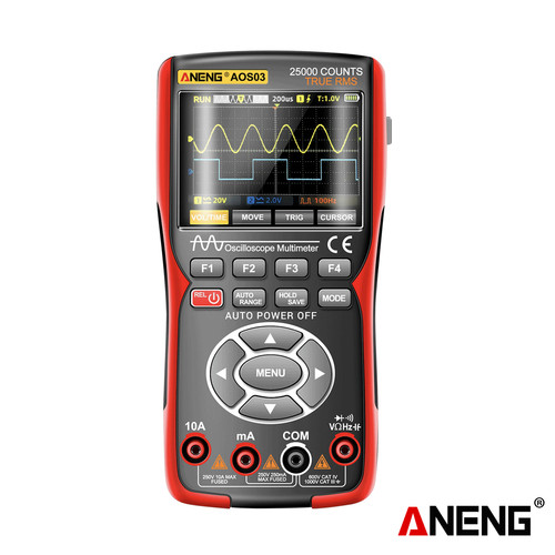 [EZR.2000103] Aneng AOS03 Oscilloscope Multimeter Signal Generator Waveform Output Handheld Battery LCD Screen