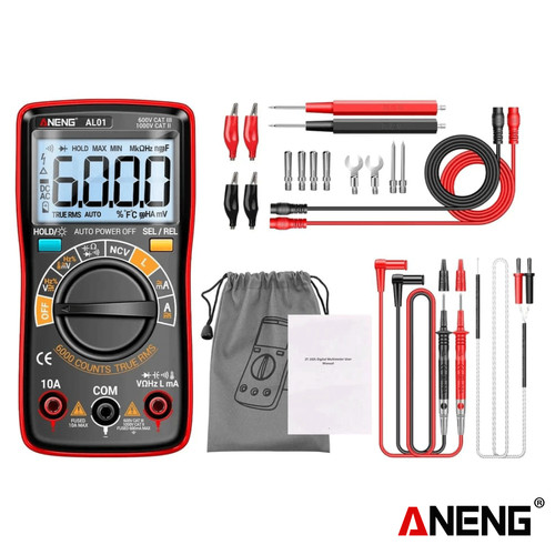 [EZR.2000123] Aneng AL01 Pro Inductance Digital Multimeter 6000 Count True-RMS AC/DC