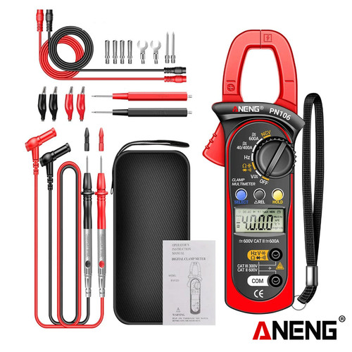 [EZR.2000380] Aneng PN106 Pro Digital Clamp Meter 600A Series AC DC Frekuensi Ori