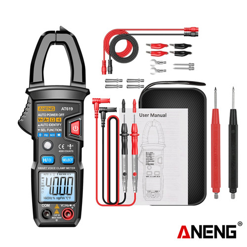 [EZR.2000153] Aneng AT619 Pro Voice Broadcast Automatic Count Clamp Meter Voltage